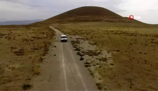 Erciyes Dağı'nda araçlar kendiliğinden rampa yukarı çıkıyor