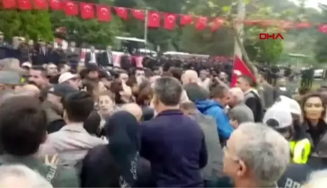 Sakarya sapanca'da polisle 'teleferik' eylemcileri arasında arbede