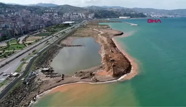 Trabzon karadeniz'de balık üreme alanlarına tarım toprağı ile dolgu tehdidi