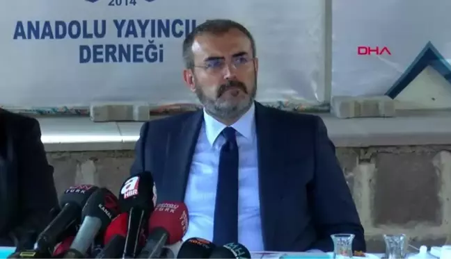 Ankara ak parti genel başkan yardımcısı mahir ünal, anadolu basın yayın birliği'nde basın...