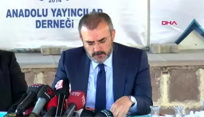 Ankara ak parti genel başkan yardımcısı mahir ünal, anadolu basın yayın birliği'nde basın...