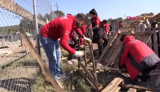 Bursa arama kurtarma ekipleri, sokak hayvanları için kulübe yaptı