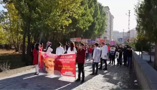 Güroymak'ta lösemili çocuklar için farkındalık yürüyüşü