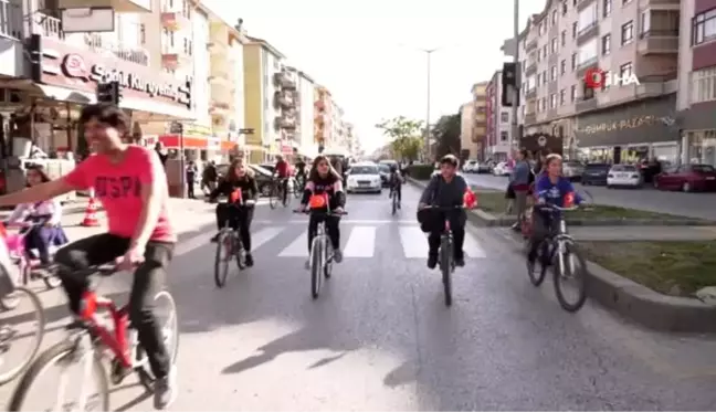 Çubuk'ta Atatürk anısına pedal çevirdiler