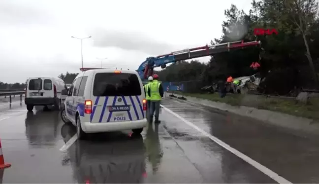 Hasdal'da beton mikseri askeri alana uçtu