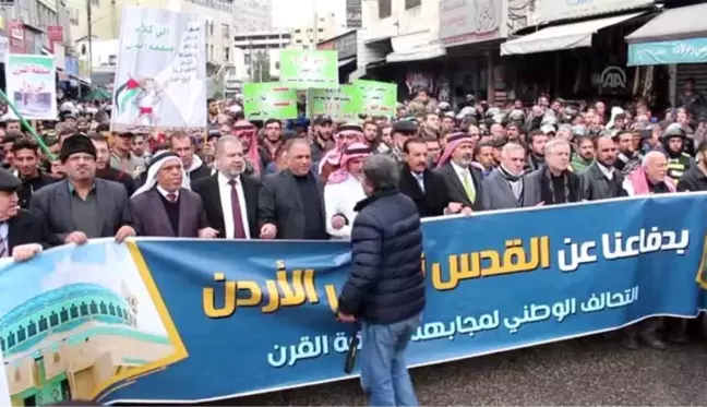 Ürdün'de İsrail ve ABD'nin Filistin'e yönelik ihlalleri protesto edildi