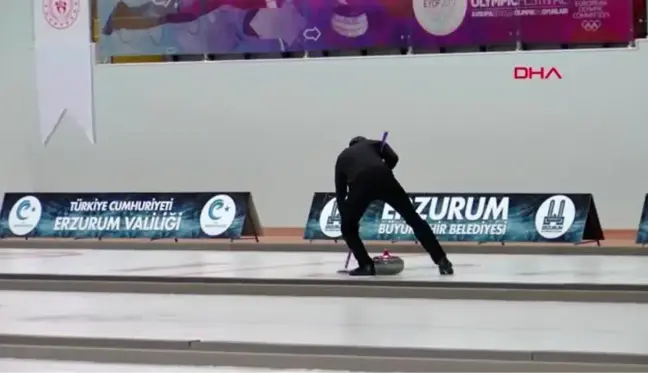 Erzurum curlingde olimpiyat heyecanı