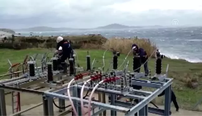 Marmara Adası'nda elektrik kesintisine yol açan kablo arızasının yeri belirlendi - BALIKESİR.