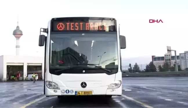 İmamoğlu, metrobüs aracı test sürüşüne katıldı