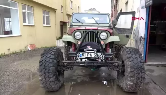 Trabzon eski model cipi off-road aracına dönüştürdüler