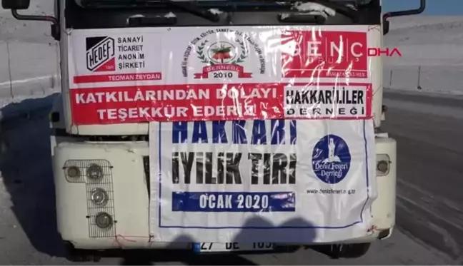 Hakkari istanbul'dan yüksekova'ya iyilik tır'ı