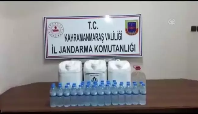 Kırsalda bir evde 44,5 litre kaçak içki ele geçirildi