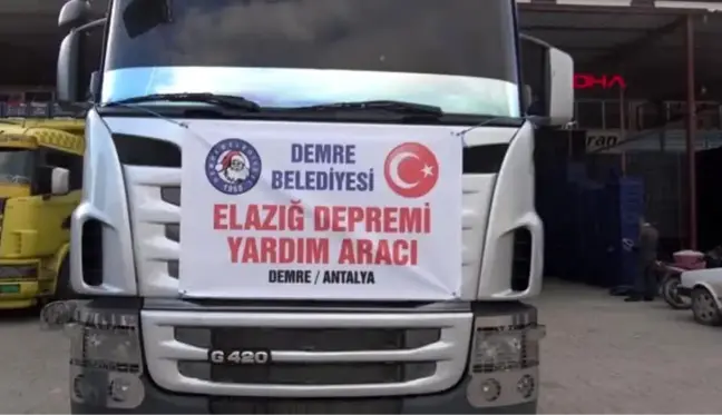 Antalya demre demre'den depremzedelere yardım eli