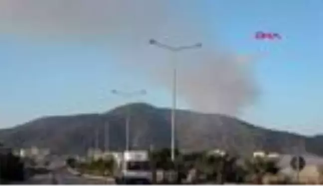 Mersin anamur'da moloz deposunda yangın