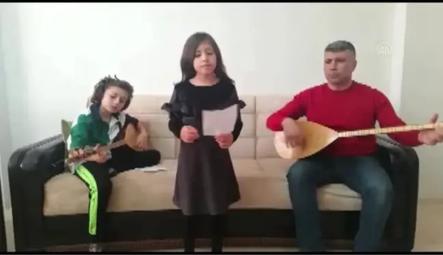 Öğretmenden sağlık çalışanlarına destek türküsü
