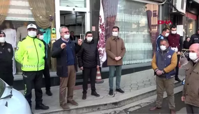 EDİRNE Belediye başkanı pazarcıları tek tek uyardı, maske ve eldiven dağıttı