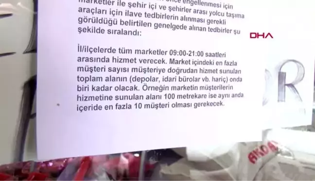 MARKETLERDE YENİ ÖNLEMLER VE UYARILAR