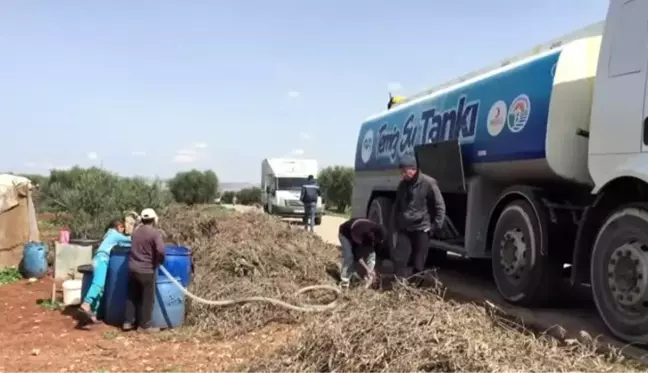 Afrin'deki Suriyelilere haftalık 100 ton su yardımı