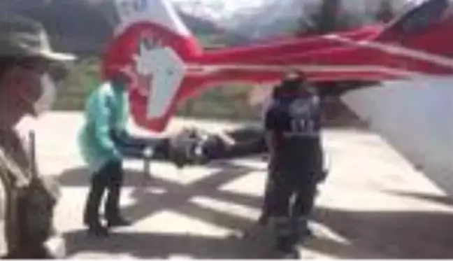 Mantardan zehirlenen kişi ambulans helikopterle Trabzon'a götürüldü