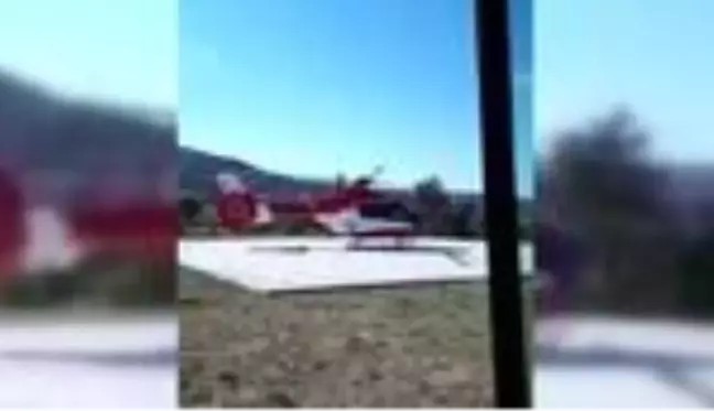 Üzerine televizyon düşen bebek, ambulans helikopterle Ankara'ya sevk edildi