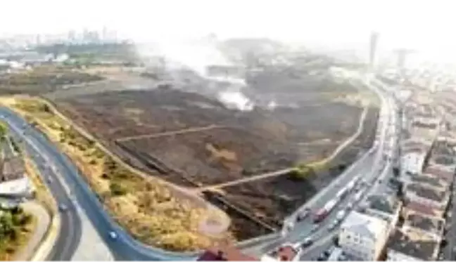 Son dakika haberleri... Maltepe'de yanan askeri alanın son hali havadan görüntülendi