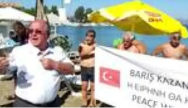 MUĞLA Datça'da kulaçlar, dünya barışı için atıldı