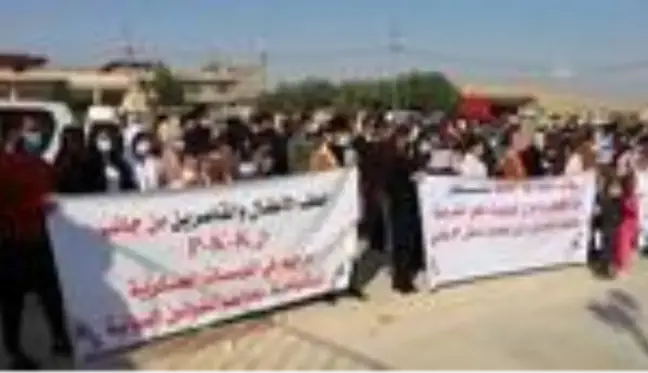 Irak'taki Ezidiler, terör örgütü PKK'nın Sincar'daki varlığına karşı gösteri düzenledi