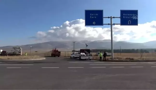 Yeni yapılan Kars-Erzurum kara yolunun bir kısmı ulaşıma açıldı