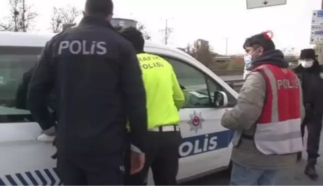 Başakşehir'de polis ile denetiminden kaçan şahıslar arasında kovalamaca