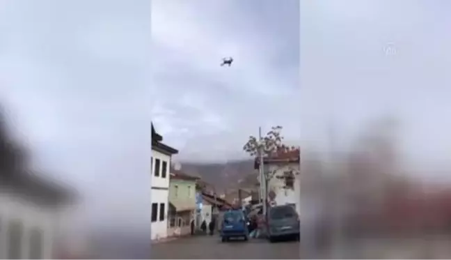 Divriği Kaymakamlığından halk pazarında drone ile denetim