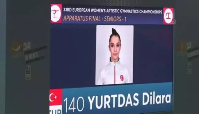 Göksu Üçtaş Şanlı, Avrupa Kadınlar Artistik Cimnastik Şampiyonası'nda gümüş madalya kazandı