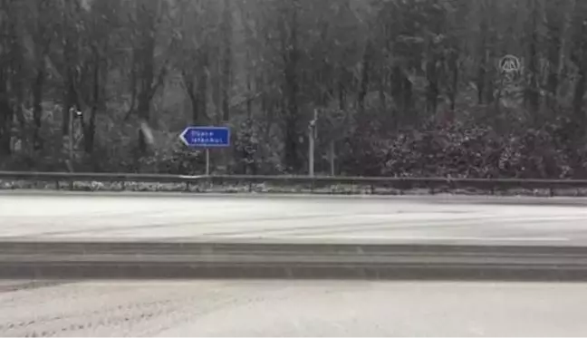 Bolu Dağı'nda kar yağışı başladı