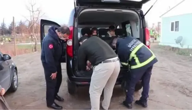 Son dakika... Hafif ticari aracın yedek lastik kısmına giren kedi yavrusu kurtarıldı