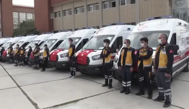 Sağlık Bakanlığınca gönderilen 26 ambulans hizmete alındı