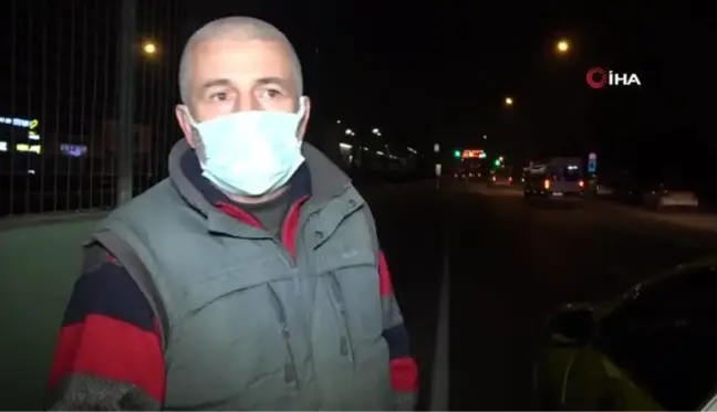 Ticari takside alkol alırken yakalanan genç kadın,