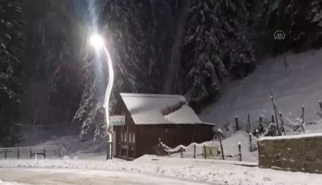 Ayder Yaylası'nda kar yağışı sonrası güzel görüntüler oluştu