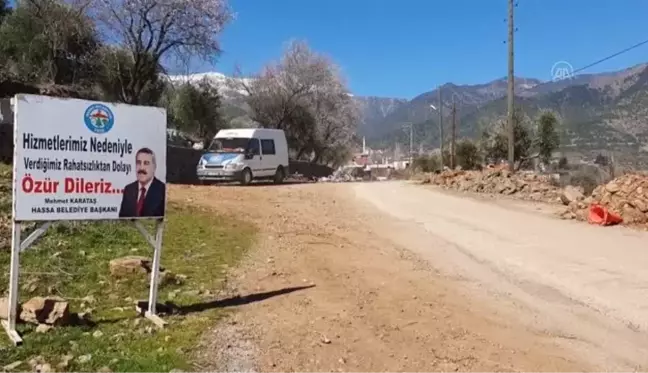 Hassa'da yol düzenleme çalışmaları devam ediyor