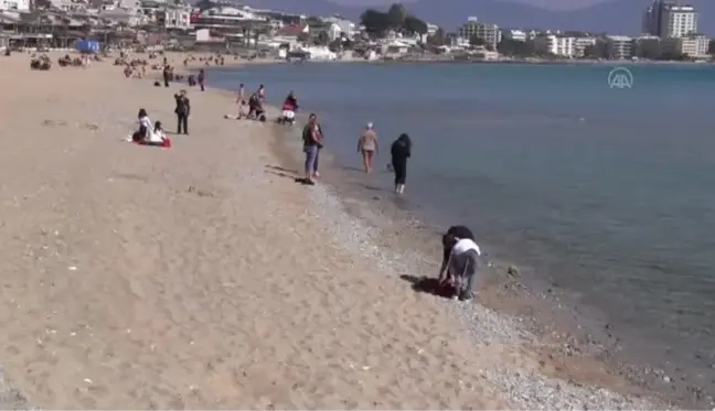 Didim'de güneşli hava sahili hareketlendirdi