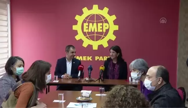 HDP Eş Genel Başkanı Buldan, EMEP Genel Başkanı Akdeniz'i ziyaret etti