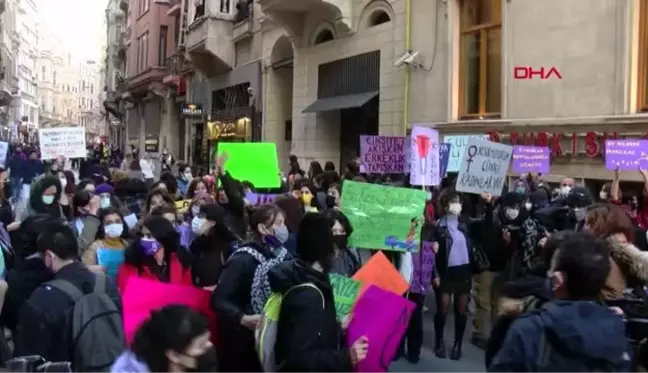 BEYOĞLU'NDA 8 MART DÜNYA KADINLAR GÜNÜ YÜRÜYÜŞÜ