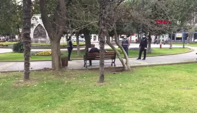 SAMSUN Karantinayı ihlal etti, parkta otururken yakalandı