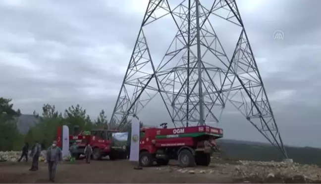 Erdemli'de biberiye ve defne fidanları toprakla buluşturuldu