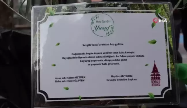 Beyoğlu'nda bin 822 bebek için bin 822 fidan toprakla buluştu