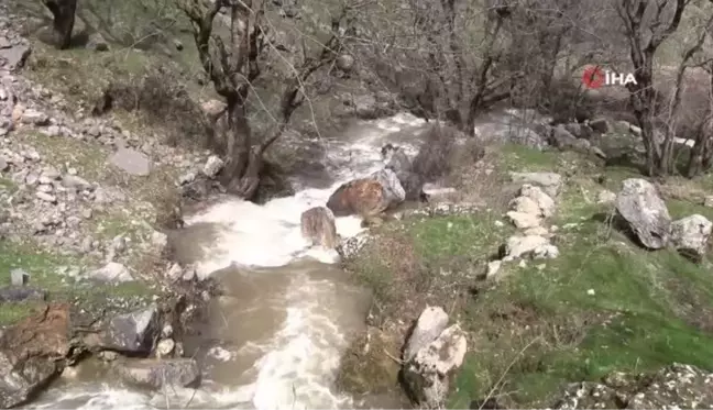 Şırnak'ta sağanak yağışın ardından şelaleler oluştu