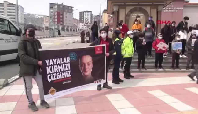 Yozgat'ta, 'Yayalar Kırmızı Çizgimiz' uygulaması başladı