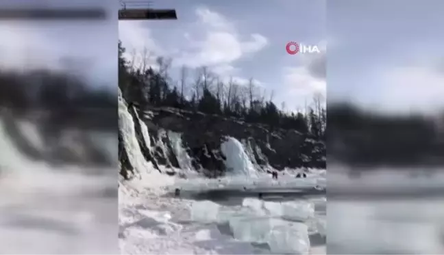 Kanadalı atlet donmuş göle yüksek dalışını başarıyla tamamladı