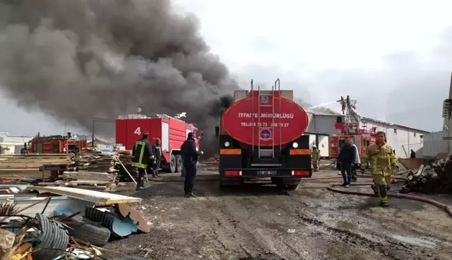 Uşak OSB'de iplik fabrikasında korkutan yangın