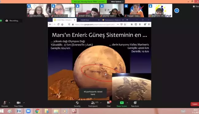 Öğrenciler, NASA'ya bağlandı