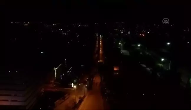 (DRONE) Kısıtlamada cadde ve sokaklar boş kaldı