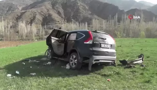 Kaymakam ve Belediye Başkanının içinde bulunduğu makam aracı şarampole yuvarlandı: 4 yaralı